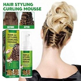 Pisamhid Spray Pelucheux pour Cheveux,60 ML de Mousse pour Cheveux bouclés sûrs et Doux - Outil de Curling Facile à Utiliser 