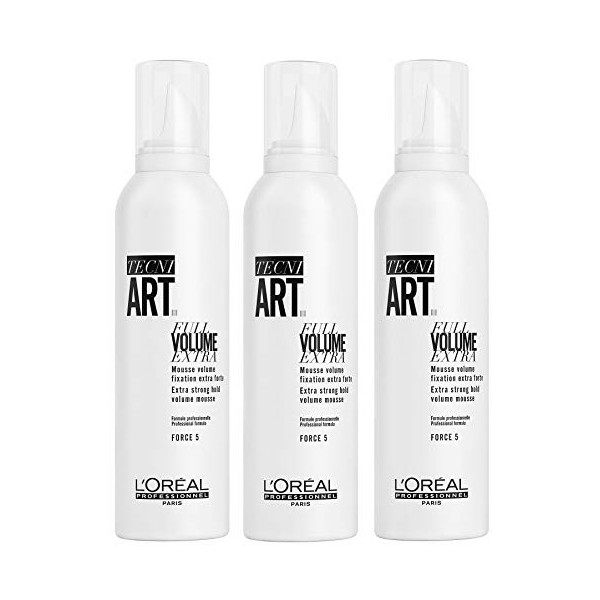 3er Force 5 Mousse LOréal Professionnel Tecni Art Full Volume Extra 250 ml