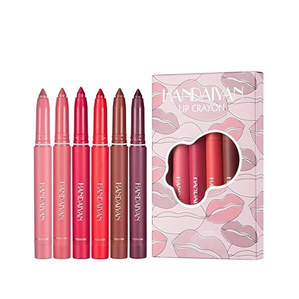 Base De Gloss Transparent Bio Mattes Velvet Lipstick Pen set de 6 Lip Liners non fade non Stick Cup Lipstick Lipstick Liner à