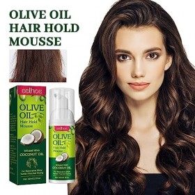 Mousse À Lhuile Dolive, 60ml Mousse Coiffante À LHuile DOlive, Cheveux Mousse, Mousse Coiffante Hydratante À Lhuile Dol