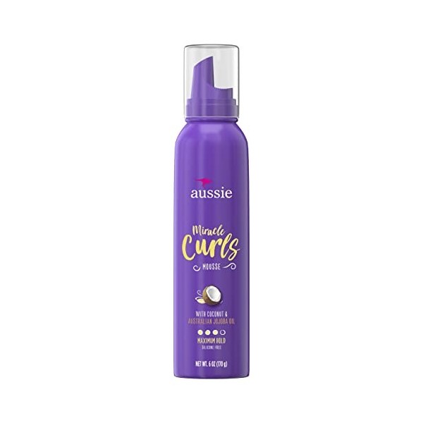 Aussie Miracle Curls Mousse 177 g tenue maximale 