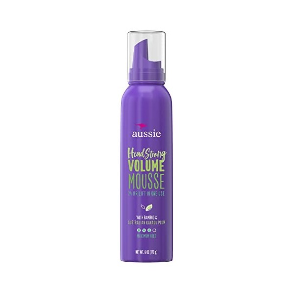 Aussie Headstrong Volume avec mousse de bambou et de prune Kakadu, 18 ml