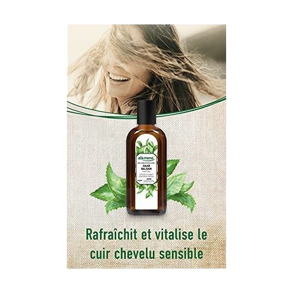 alkmene Lotion capillaire à lortie biologique - Lotion tonique cheveux à la provitamine B5 pour cuir chevelu sensible et che