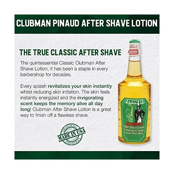 Pinaud Clubman Grand flacon de lotion après rasage 370 ml