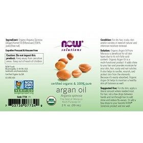 NOW NF Olej Arganowy Lot de 1 flacon de 59 ml