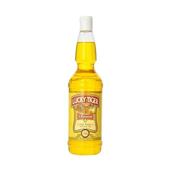 Lucky Tiger 3 Purpose Hair Tonic, 16 Fluid Ounce