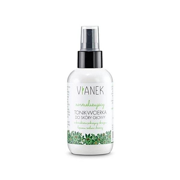 Vianek Sylveco Normalizing Run Lotion tonique pour cuir chevelu avec extraits de prêle, sauge, ortie, bardane et brique 150 m