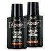 Alpecin Black Booster Tonique pour Cheveux 2x 200ml | Prévient et Réduit la Chute des Cheveux | Croissance Naturelle des Chev