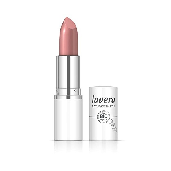 lavera Cream Glow Lipstick -Peachy Nude 04 - Couleur intense - Fini satiné brillant - Grand confort - Jusquà 6 heures de ten