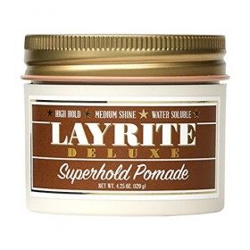 Layrite Superhold Pommade 120g | Haute Tenue | Soluble Fans Leau | Brillance Moyenne