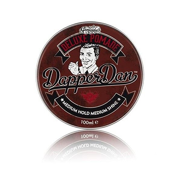 Dapper Dan Deluxe Pomade, Pommade à tenue moyenne, brillance moyenne, parfum dagrumes et de vanille, 1 x 100 ml