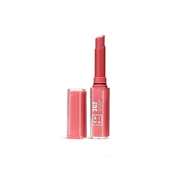 3INA MAKEUP - The Color Lip Glow 362 - Rose Doux - Rouge à Lèvres Rose Doux avec Beurre de Karité pour Nourrir les Lèvres- Ba