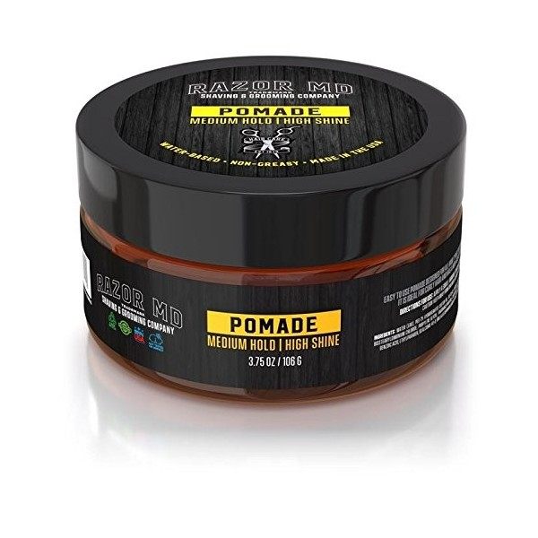 RAZOR MD | Pomade | Hair Styling Product | High Shine | Barber Shop Quality | Made in USA …