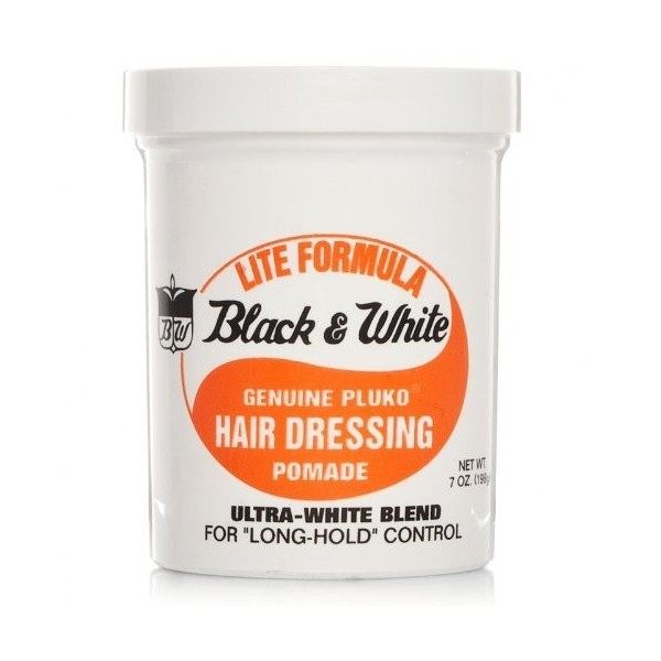 Black & White Genuine Pluko Hair Dressing Pomade lift formula 200 ml by Black and White
