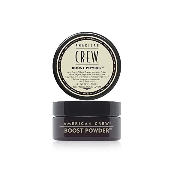 American Crew Boost Powder, Poudre de Coiffage 10g , Finition Mate, Boost Powder, Tous Types de Cheveux, Formule Professionn