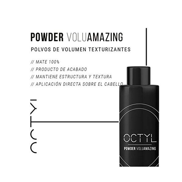 OCTYL Poudre Voluamazing | Poudre texturisante pour cheveux dhommes et de femmes | Poudre de volume et de coiffage | Poudre 