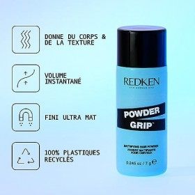 Redken, Poudre Densifiante Volumisante, Fini Ultra Mat, Idéal Chignon, Pour Tous Types de Cheveux, Powder Grip, 7 g