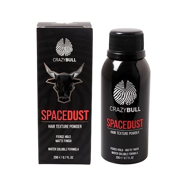 Crazy Bull Poudre Cheveux Space Dust - Poudre Matifiante Pour Volumiser, Texturer Et Coiffer Les Cheveux - Aspect Mat Naturel