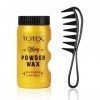 Totex Cire de texture pour cheveux | Poudre volumisante épaississante | Aspect mat 20 g + peigne coiffant barbe | Flexible | 