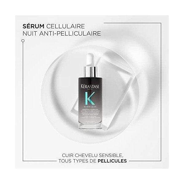 Kérastase | Symbiose, Sérum de Nuit Rééquilibrant, Pour Cuirs Chevelus Sensibles à Tendance Pelliculaire, Sans Sulfate et Sil