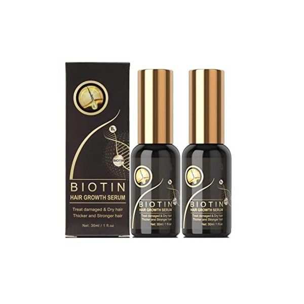 BIOTIN Hair Growth PUMP-Serum, Sérum de Croissance des Cheveux Biotine Huile de Croissance des Cheveux, Sérum Naturel Biotine