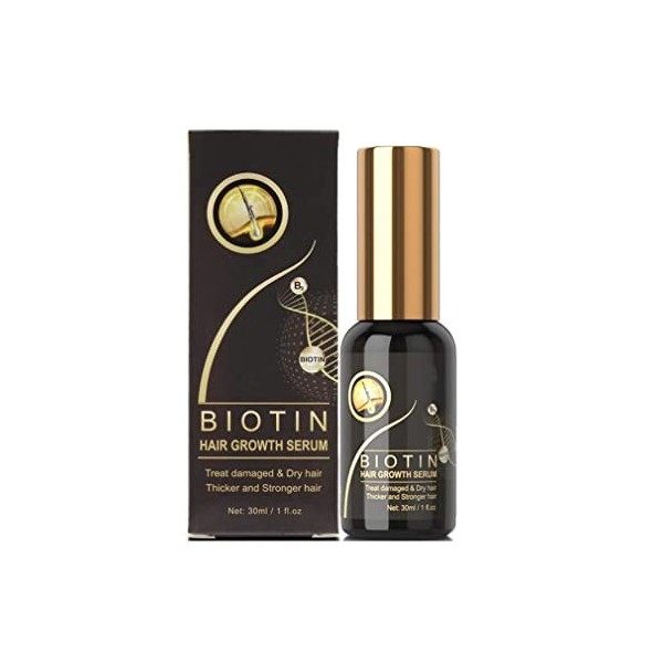 BIOTIN Hair Growth PUMP-Serum, Sérum de Croissance des Cheveux Biotine Huile de Croissance des Cheveux, Sérum Naturel Biotine