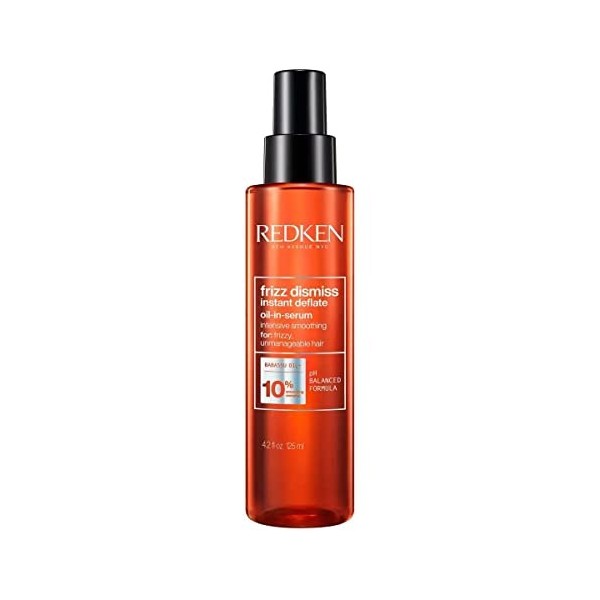 REDKEN | Sérum dégonflant instantané | Infusé avec de lhuile de Babassu | pour protéger lhumidité et lisser les cheveux cré