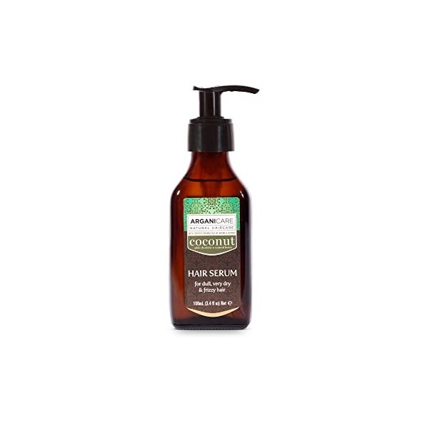 ARGANICARE - Sérum Ultra-nourrissant Réparateur à lHuile de Coco - Soin Cheveux ternes, très secs & frisés - 100ml