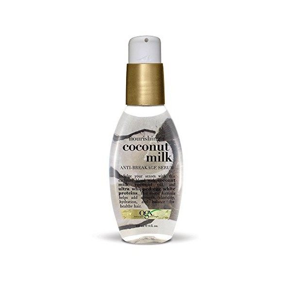 OGX 91008 Sérum anti-rupture Sérum Nourrissant Lait de coco, paraben et sulfate, ingrédients durables, renforcement, protecte