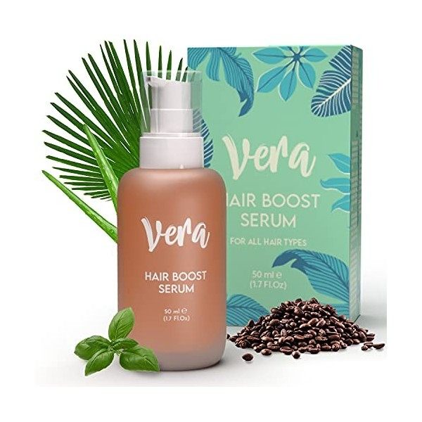 VERA Serum Pousse Cheveux - Fortifiant pour Cheveux à lAloe Vera - Sérum Cheveux pour Repousse de Cheveux et Croissance Chev