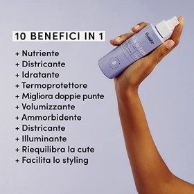 Syster Spray soins des cheveux - Protecteur de chaleur - Démêlant, Restructurant - Cheveux crépus - 10 Bénéfices en 1 - Sérum