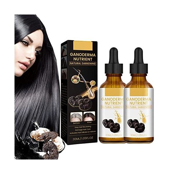 DARKA Anti-Greying Hair Serum, Hair Darkening Serum, Organic Ganoderma Nutrient Hair Grey Reverse Essence, Darken Your Hair N