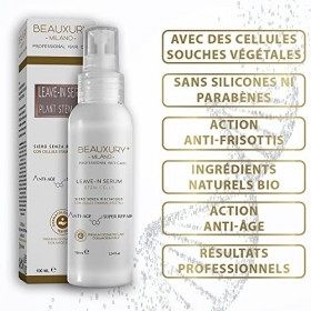 Hair Sérum - Sérum sans rinçage aux cellules souches végétales - Traitement innovant réparateur et anti-âge à action IMMÉDIAT