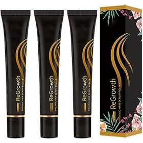 Regrowth Lot de 3 rouleaux de sérum bio pour la pousse des cheveux du cuir chevelu, triple massage à bille pour tous les type