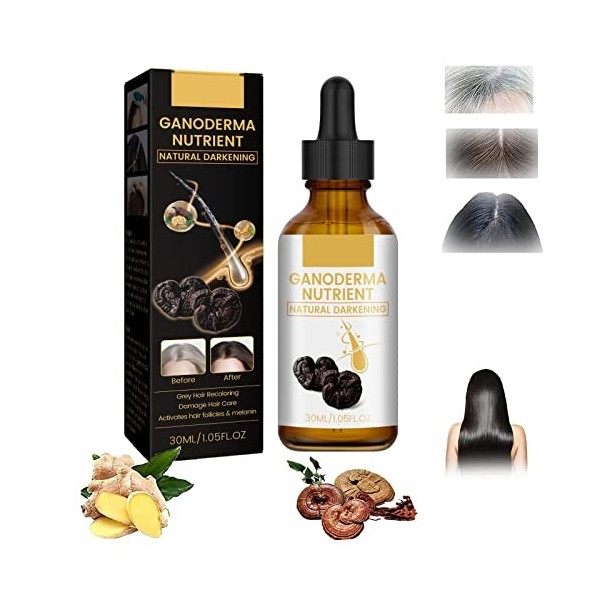 Sérum de cheveux anti-greming, Darka Pro Anti-Greying Hair Sérum, Ganoderma Nutrient Natural Darkening, Darka Anti Grising Ha