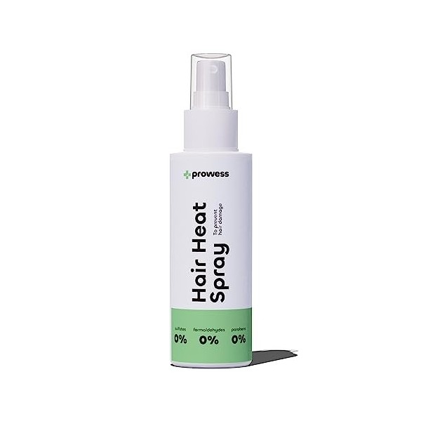 Prowess Spray Thermoprotecteur Cheveux Sans Silicone ni Sulfate - 200ml - Soin Protecteur de Chaleur Cheveux Secs, Abîmés, Cr