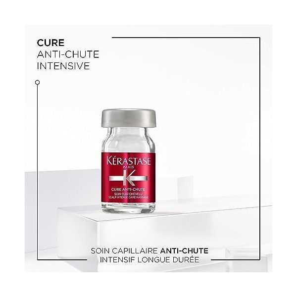 Kérastase, Spécifique, Cure Anti-Chute Intensive 42 Jours, Croissance & Fortification des Cheveux, Homme & Femme, 42 x Flacon