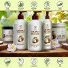 Revitalisant Capillaire à Huile de Noix de Coco 480 ml - 100% Pure & Naturelle Huile de Noix de Coco pour Tous les Types de C