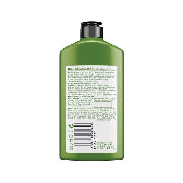 John Frieda Repair & Detox - Après-shampooing pour cheveux abîmés 250 ml