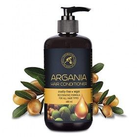 Après-Shampooing de Arganier 480ml - avec Naturelles Huile de Argan et à Huile de Olive pour Tous les Types de Cheveux