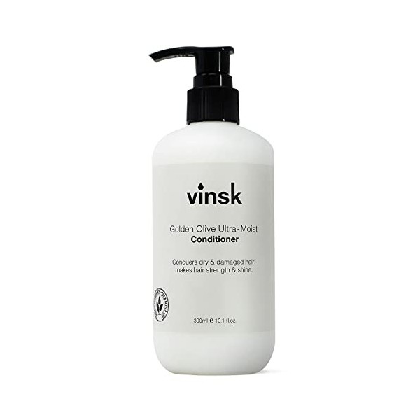 vinsk® Après-shampooing de qualité supérieure UNISEX Golden Olive Oil l pour hommes et femmes - extrêmement nourrissant avec 