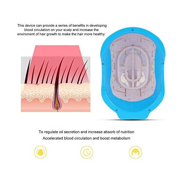 Casque de traitement de la croissance des cheveux au laser pour hommes et femmes, ralentissement de la chute des cheveux, épa