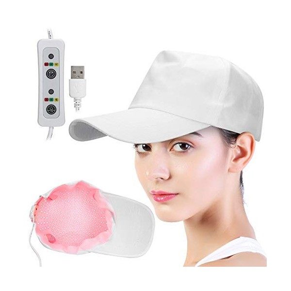 Contrôle Intelligent de Lhuile Chapeau de Repousse des Cheveux 280 Pièces Lampe Chapeau de Croissance des Cheveux Perles Fon