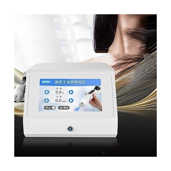 Nano Hair Steamer,Machine Soins Capillaires par Cryothérapie À Vitesse Réglable Et 3 Couches Profondeur,5fonctions Principale