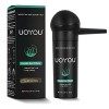 UOYOU Blond foncé,Fibres capillaires pour cheveux clairsemés,Flacon de 27.5 g avec applicateur,Anti-cernes pour la perte de c