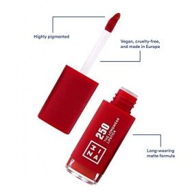 3INA MAKEUP - Vegan - Cruelty Free - The Longwear Lipstick 250 - Rouge Rose Foncé - Rouge a Lèvres Liquide Longue Tenue - Hau