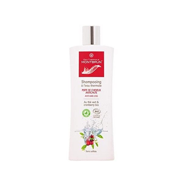 Montbrun Shampoing à lEau Thermale Perte de Cheveux Anti-Chute Bio 250 ml