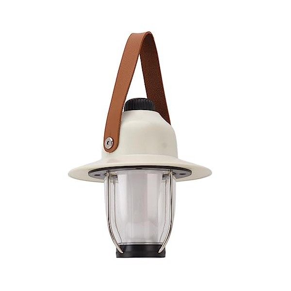 Lanterne de Tente Extérieure Réglage Facile 6W Conception de Cône de Pin Lumière de Camping Portable pour Pique-nique Blanc 