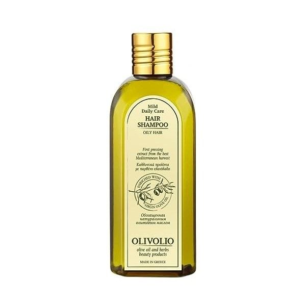 Olivolio Shampooing pour cheveux gras à lhuile dolive 100 % bio et 84 % dingrédients naturels – 200 ml