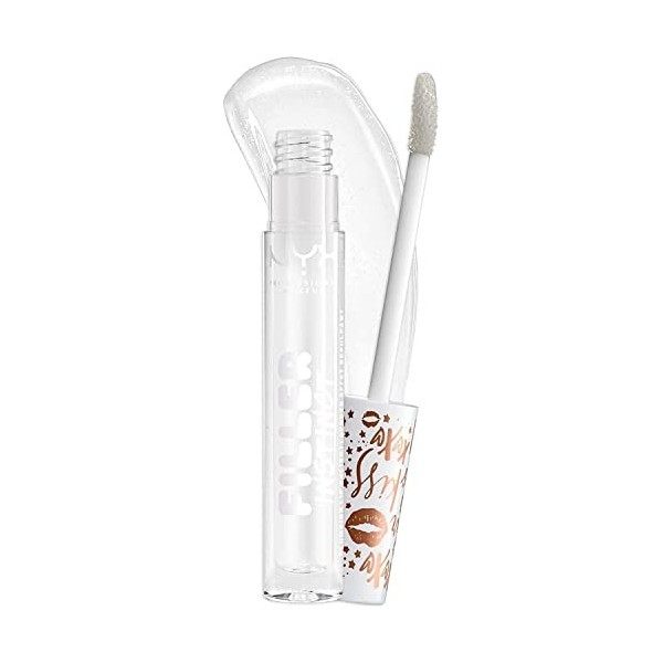 NYX Professional Makeup Gloss Repulpant Filler Instinct, Brillant & Hydratant, Formule Vegan, 2,5 ml, Teinte : Lets Glaze T